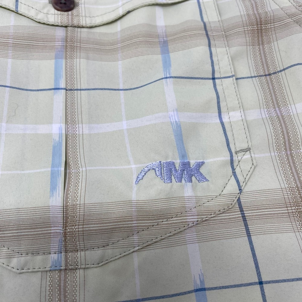 Mountain Khakis Medium Light Green Brown Plaid Short Sleeve Button Down Shirt - Picture 3 of 6